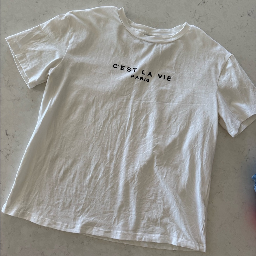 SHEIN White Short Sleeve Tee